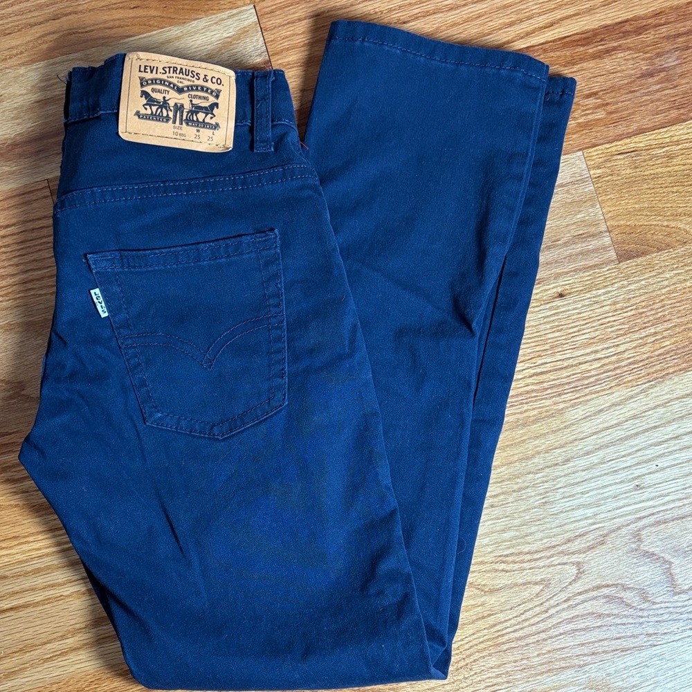 Levi's Navy Blue Cotton Pants